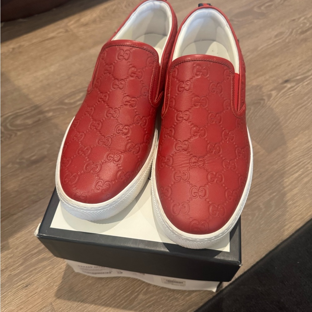 Gucci Men’s Dublin GG Slip On - Red